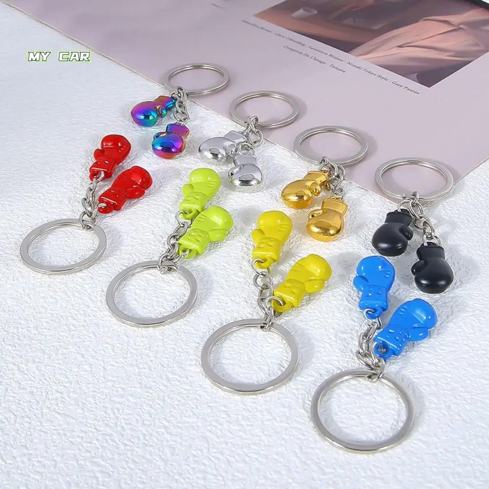 

Bag Hanging Simulation Boxing Gloves Keychain Mini 3D Boxing Pendant Alloy Pair MMA Gloves Keyring Car Key