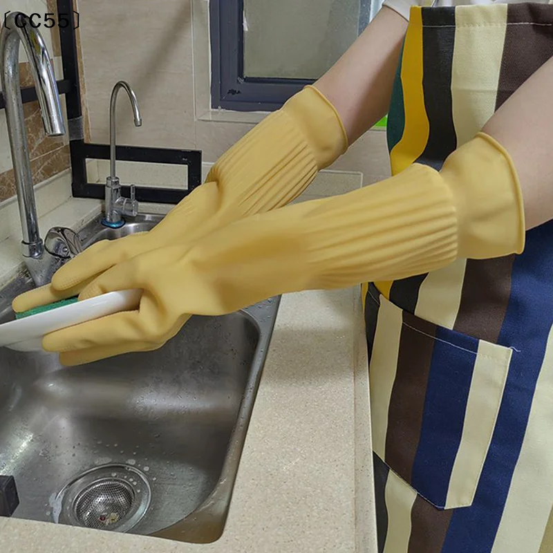 Durable Rubber Gloves For Household Kitchen Dishwashing Cleaning Laundry And Other Household Chores〔CC55〕