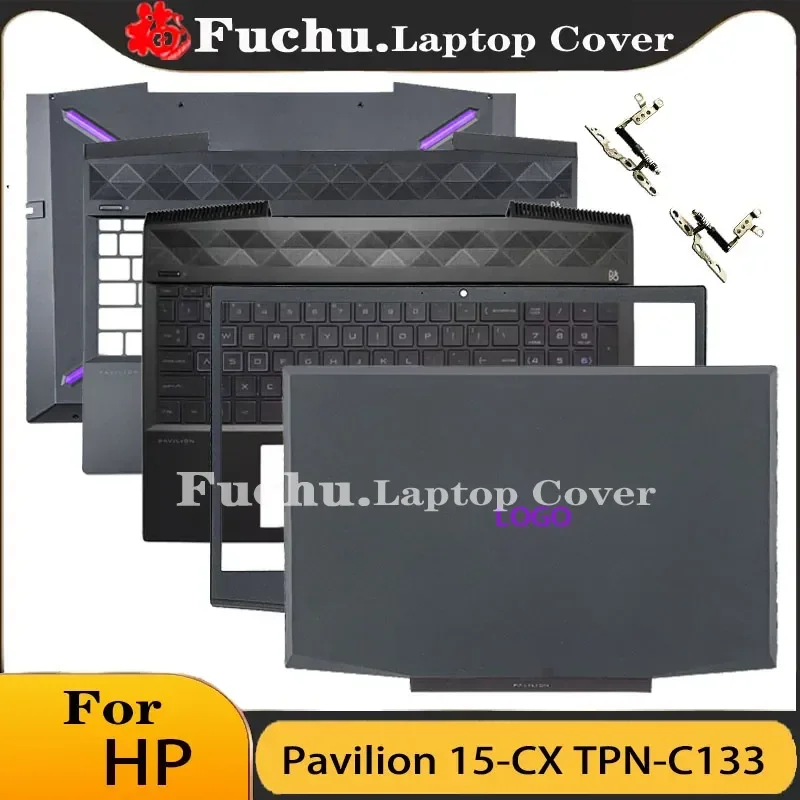 

Parts For HP Pavilion 15-CX TPN-C133 Palmrest Hinges LCD Back Cover Front Bezel Bottom Case Repair Replace purple