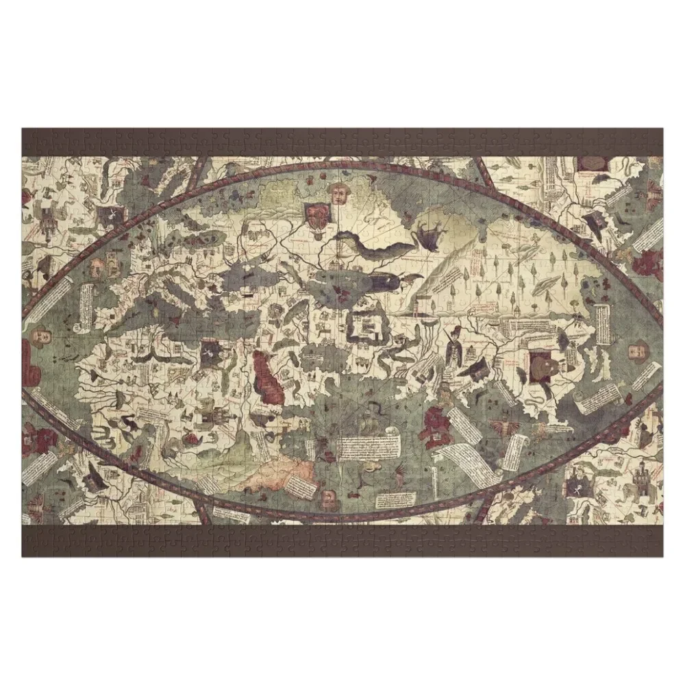 Medieval Old Map Jigsaw Puzzle Personalized Photo Gift Customized Picture Custom Iq Puzzle