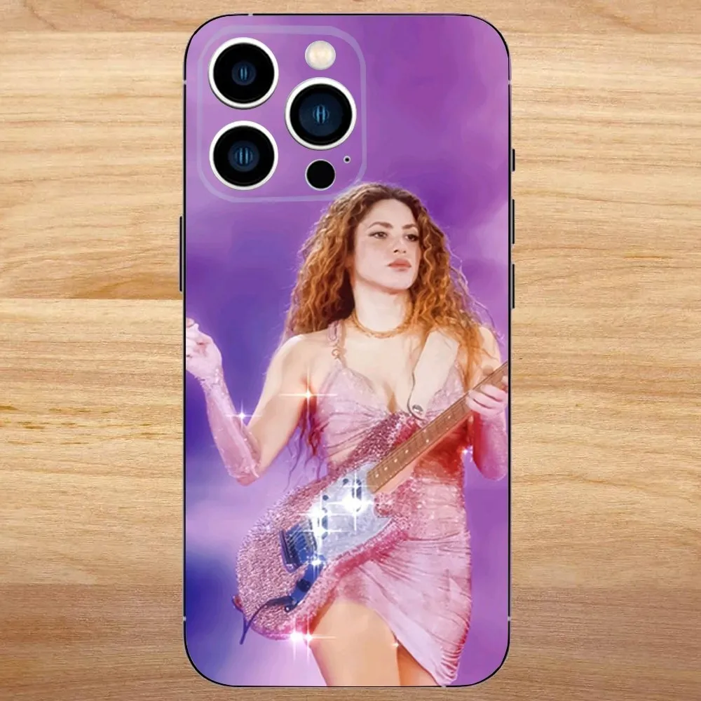 歌手 S-シャキラス電話ケース iPhone 16、15、14、13、12、11、ミニ、プロ、SE、MAX ホワイトマット耐衝撃カバー