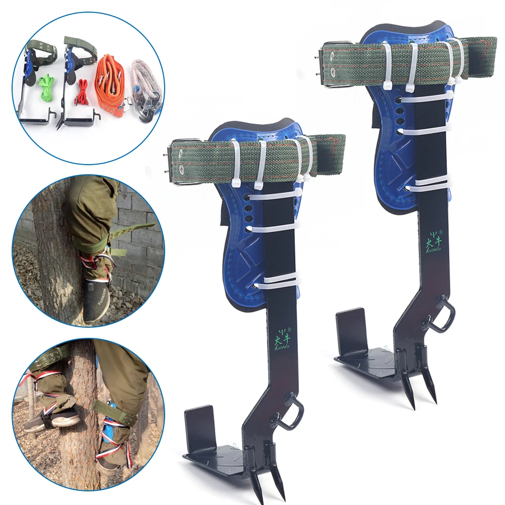 Tree-climbing Artifact Upright Tree-climbing Tool Big Crutch Shoes Tree Pole Climbing Spike Set for Outdoor Fruit Pick