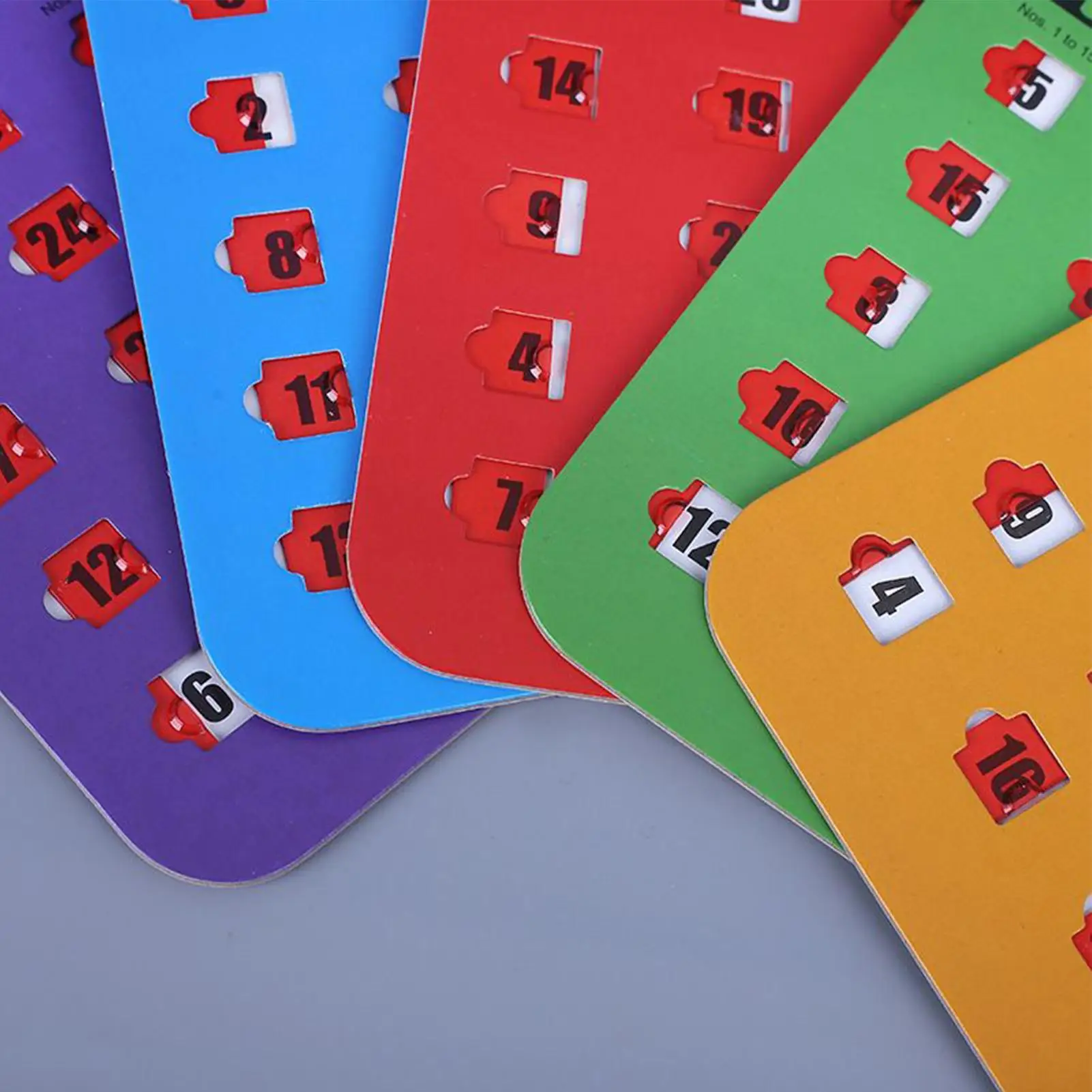 5pcs Sliding Bingo Game Cards With Blinds And Sliders, Logic Thinking Puzzle Game Cards, Lottery Cards Fingertip Party Game Card view 2