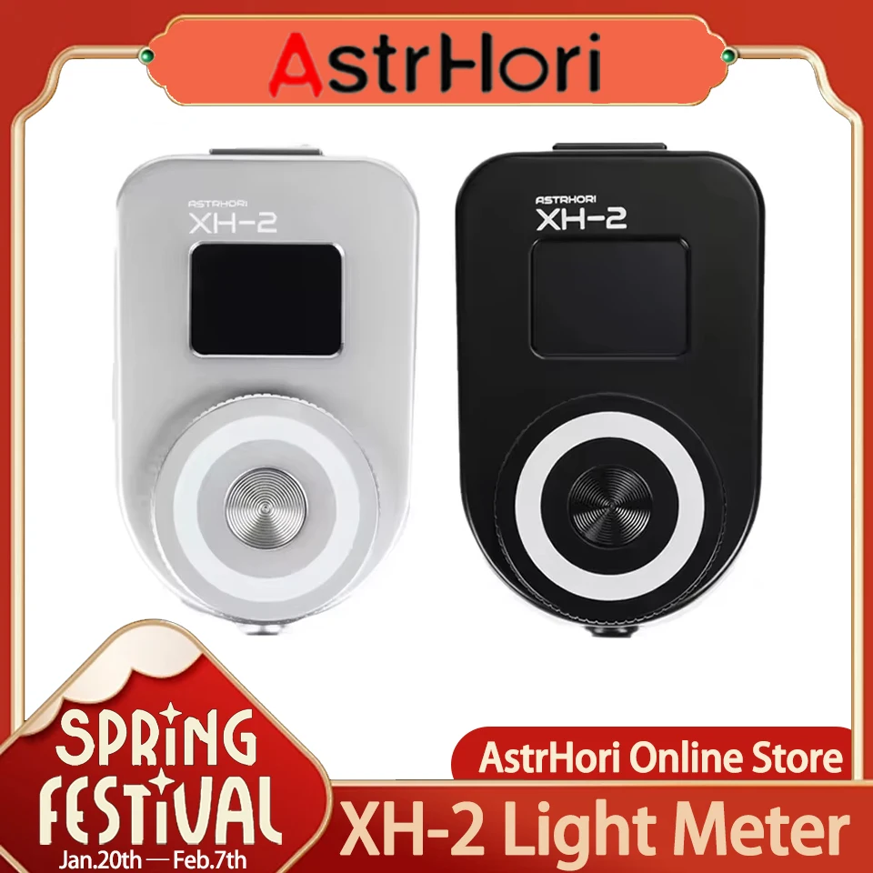 

AstrHori XH-2 Light Meter OLED Display Real-time External Camera Light Meter Cold Shoe for Camera Photography Studio