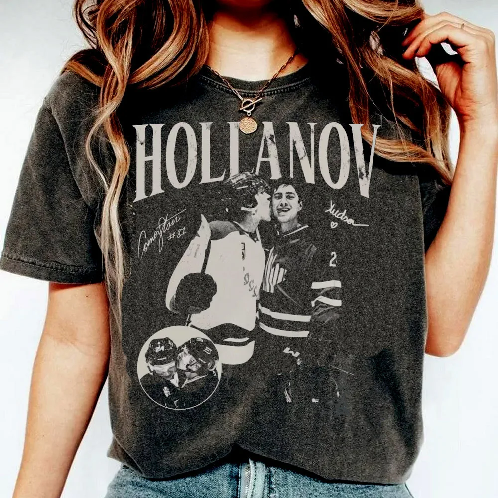 Vintage Washed Hollanov T-shirt Men Cotton Shirt Heated Rivalry Tee Ilya Rozanov Shane Hollander Soft Shirt