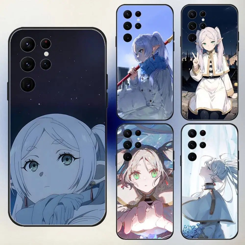 

Anime Frieren Beyond Journeys End Phone Case For Samsung S25,24,23,30,21,10,9,Ultra,Plus,Lite,FE,5G Black Soft Case