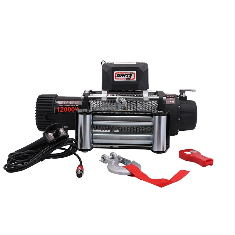 Treuil électrique pour voiture 24V/12V mini 12000lb homologué CE avec télécommande sans fil, accessoires 4x4 professionnels Unity NEW China