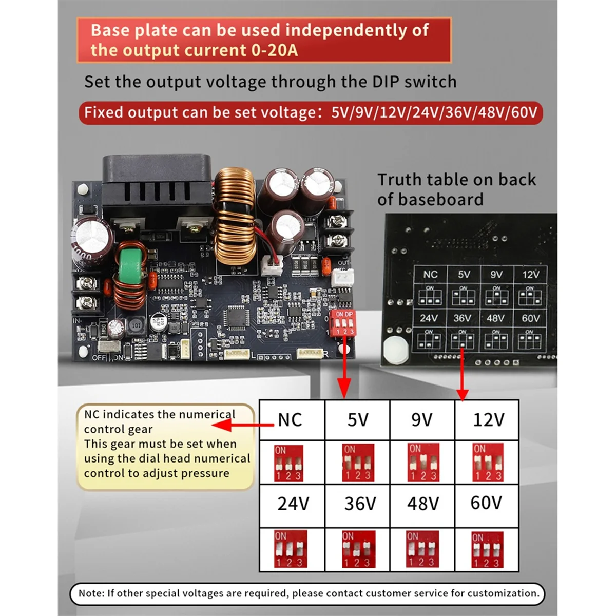 

A14M XY6020LV CNC Adjustable DC Power Supply Constant Voltage Constant Current Maintenance 20A/1200W Step-Down Module