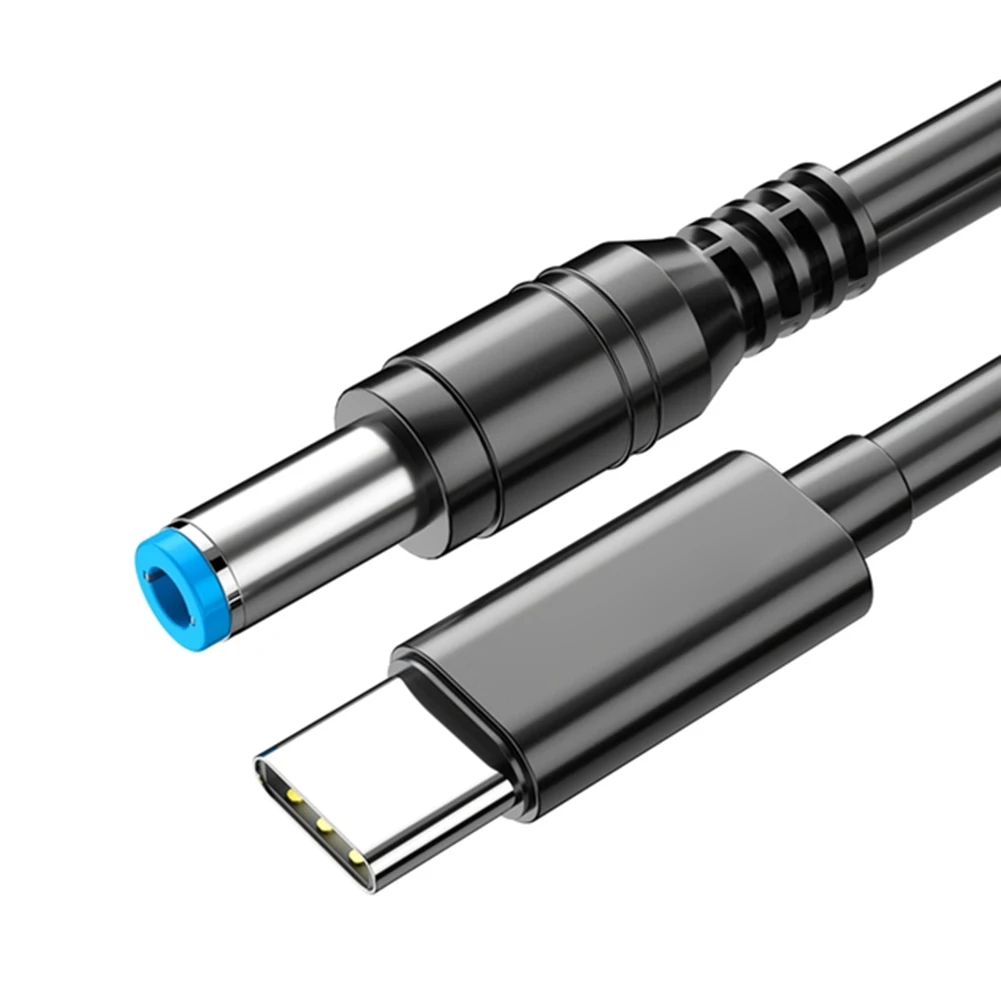 محول الطاقة محول من النوع C إلى DC5525 ذكر PD2.0 3.0 PD100W 9V 12V 15V 20V E-Marker Chip 5.5x2.5mm لأجهزة الكمبيوتر المحمول راوتر لاسلكي
