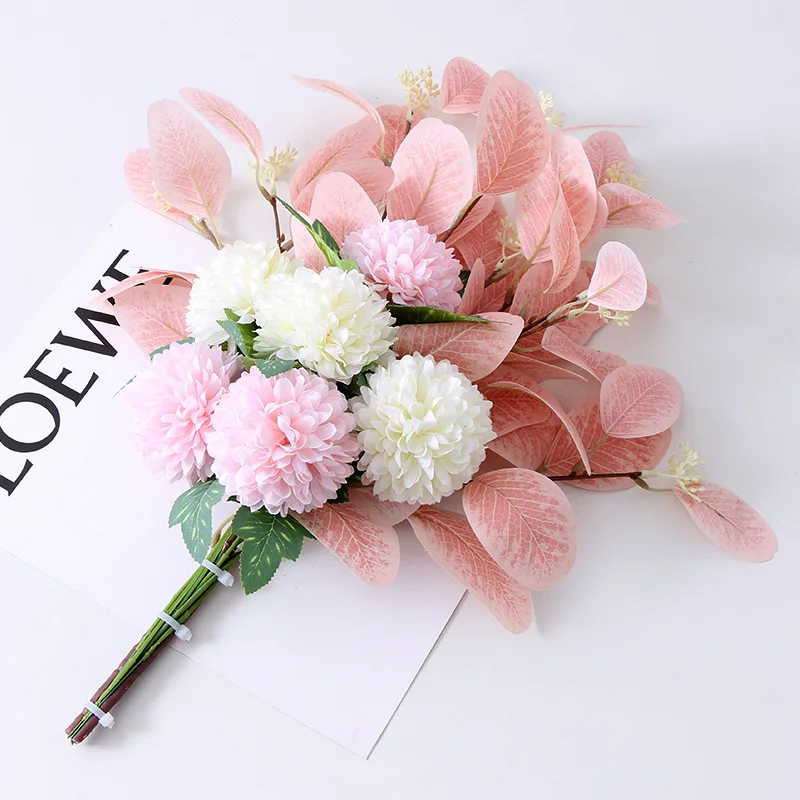 45 cm Eukalyptus Künstliche Blumen Blumenstrauß Dekoration Gefälschte Ornament Tisch Home Room Decor Garten Party Herbst Brautstrauß – Detail 11