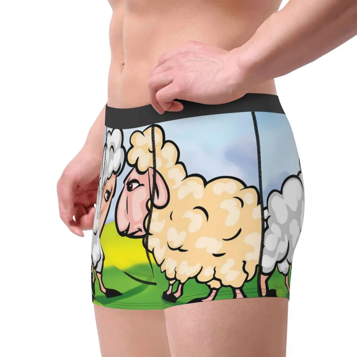 Hot Boxer Sheep Animal Cute Shorts Panties Briefs Men's Underwear Battle Llama Breathable Underpants for Homme S-XXL