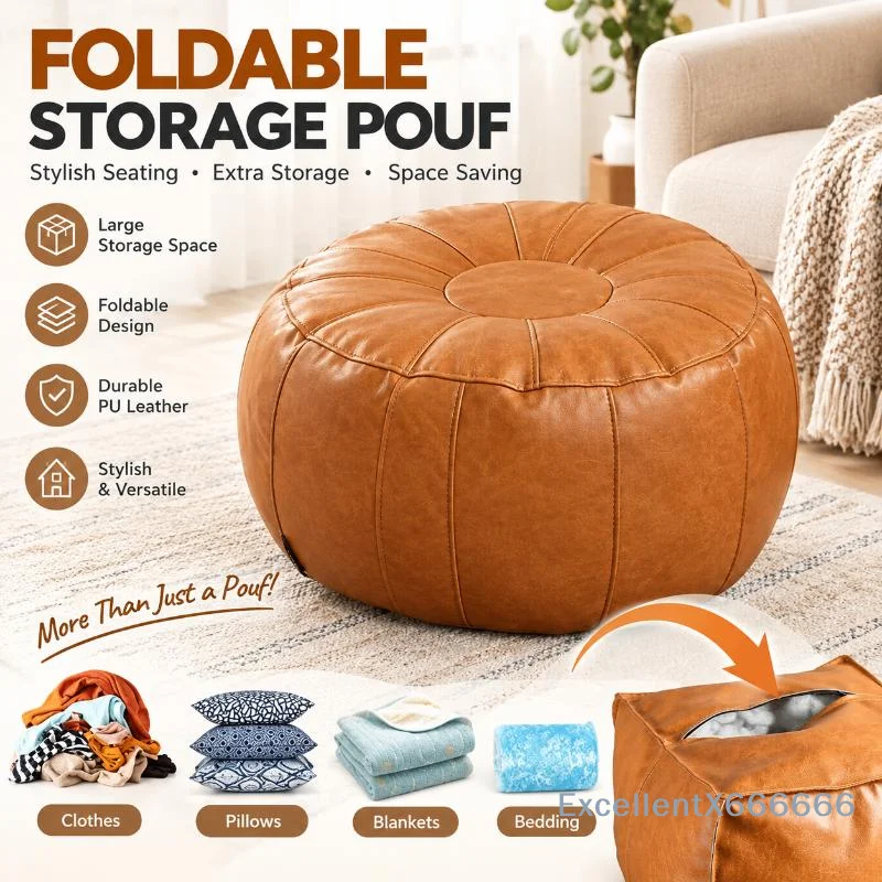 Faltbarer PU-Leder-Aufbewahrun – Baby Nursery Ottoman Bewertung und Preis