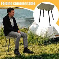 Folding Camping Table Folding Card Table Portable Furniture Desk With Adjustable Height Anti-Slip Heavy-Duty Stool For