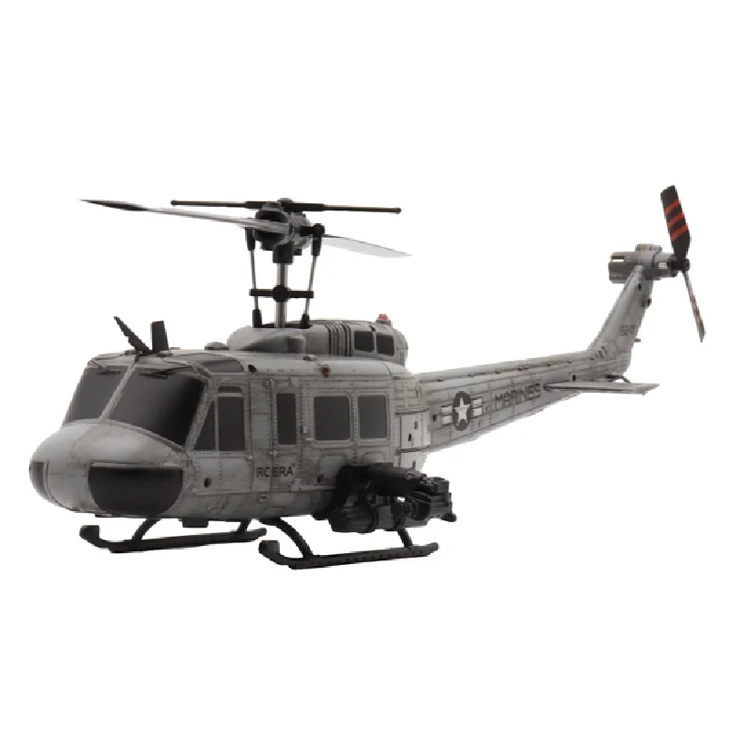 

In Stock Rc Era Rc Helicopter C032 UH-1 6 Channel One Key Inverted Flight Weathered Paint Military For Hobby Enthusiasts