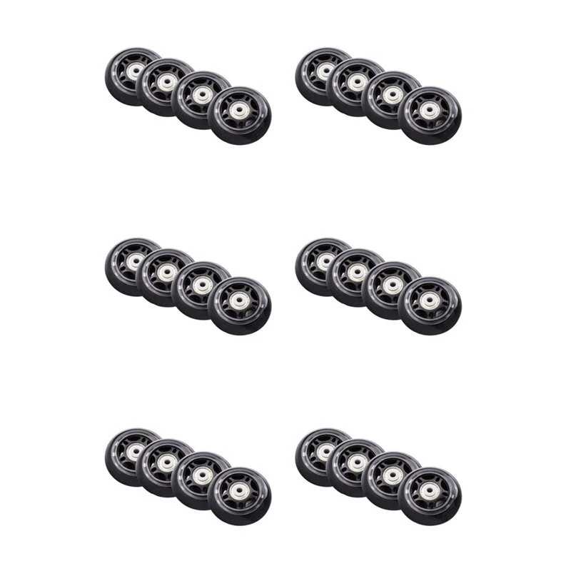 24Pcs Roller Skates Non-Flashing Wheel Skate Wheel 70X24mm Bearing Skate Accessories Non-Slip
