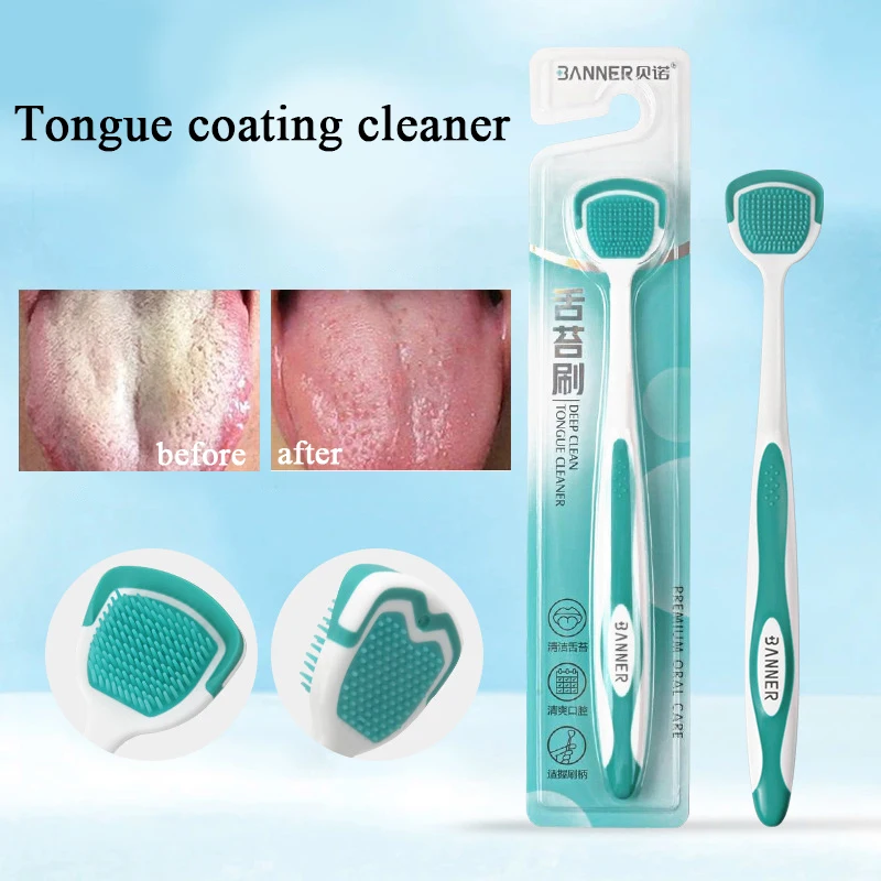 

Soft Tongue Coating Brush Portable Tongue Coating Cleaner Reusable Scraper For The Tongue Washable Tongue Cleaning Tool Freeship