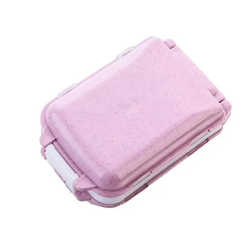 

1pc Fashionable Sealed Three-layer Small Medicine Box, Foldable with Three Sections and 8 Compartments, Mini Storage Box