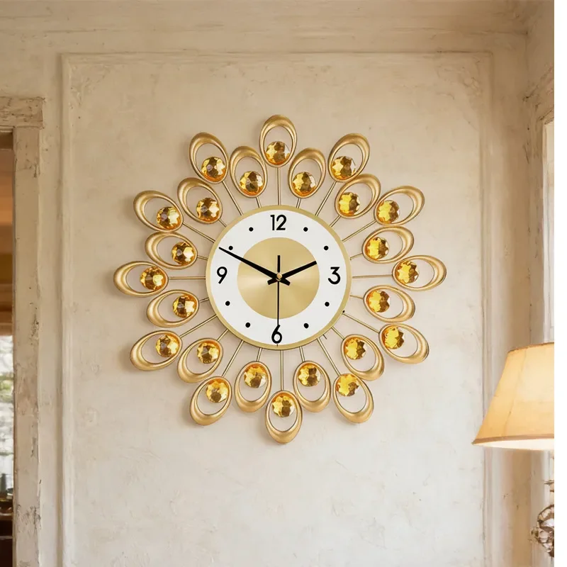 for Light Luxury Creative Silent Wall Clock for Living Room Hall Bedroom Home Decor