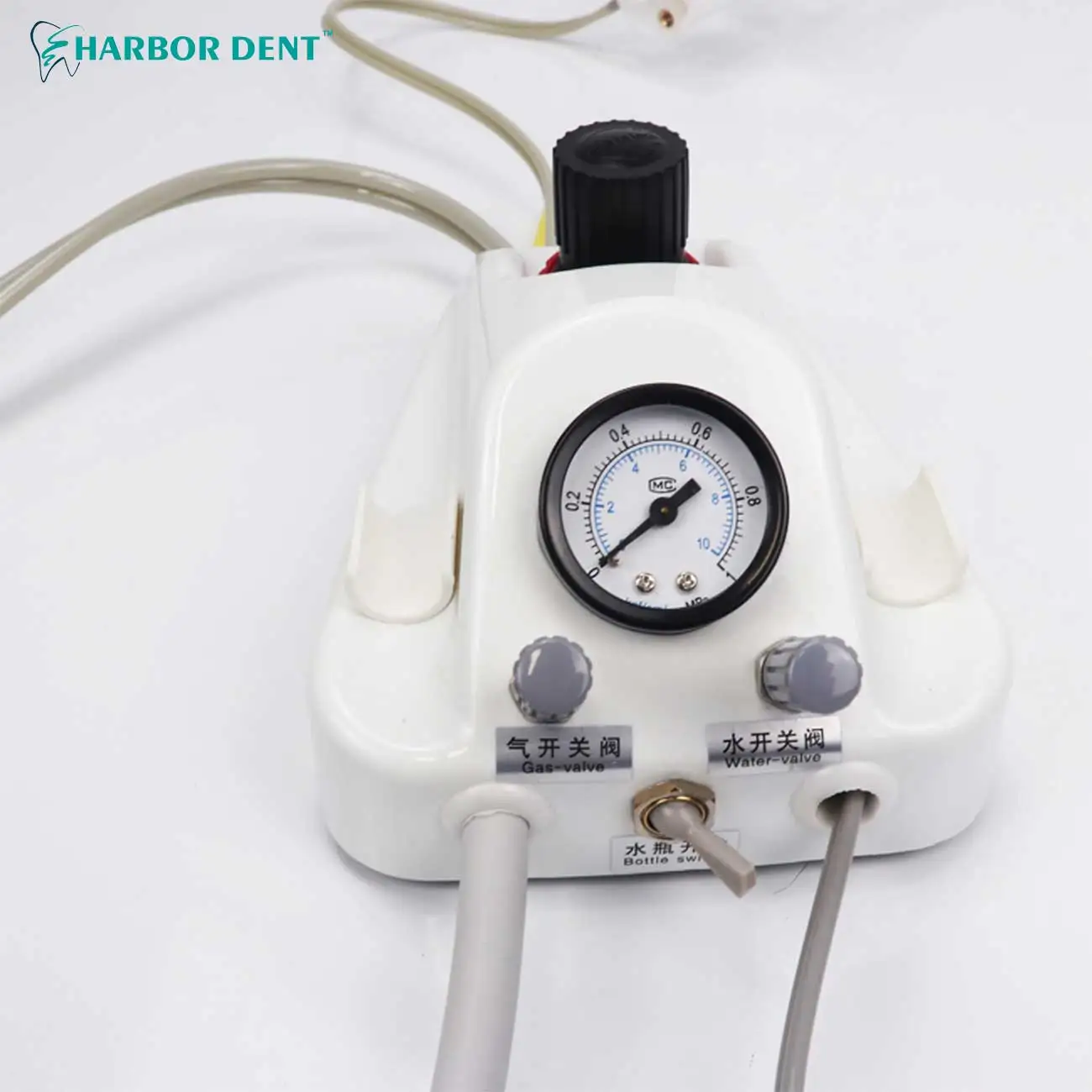 

Portable Dental Turbine Unit Work with Air Compressor 3 Way Syringe 2/4 Holes Teeth Whitening Dentistry Equipment Plastic Shell