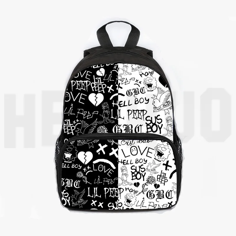 Sac A Dos Mochila 3d Rapper Lil Peep Rugzakken Mannen Anime Kinderen Schooltas Canvas Rugzak Vrouwen 16 Inch Tiener Meisjes Rugzakken