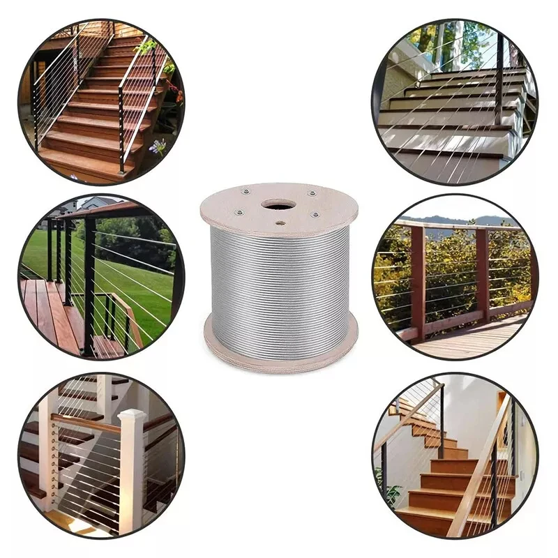 

Stainless Steel Rope 304 Steel Wire Rope 7x7 Stainless Steel Cable Kit Heavy Duty Garden Wire Rope Balcony Rail