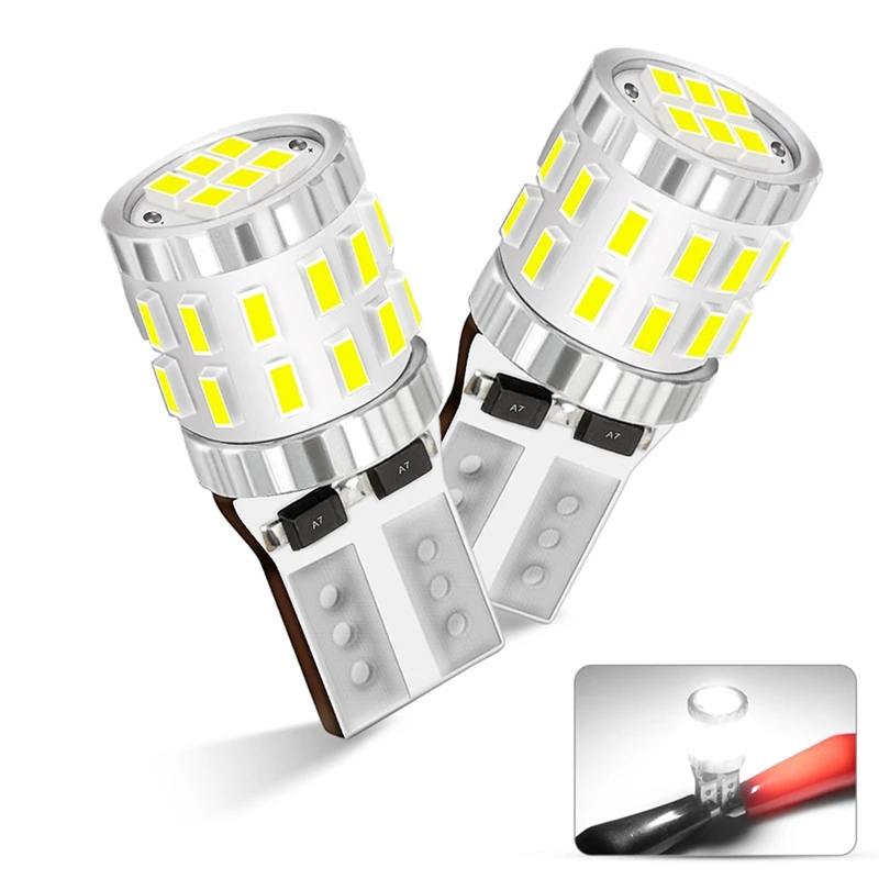 10X T10 W5W LED Canbus Bulbs 168 194 3014 SMD Car Parking Light License Plate Light Clearance Lights Reading Lamps White