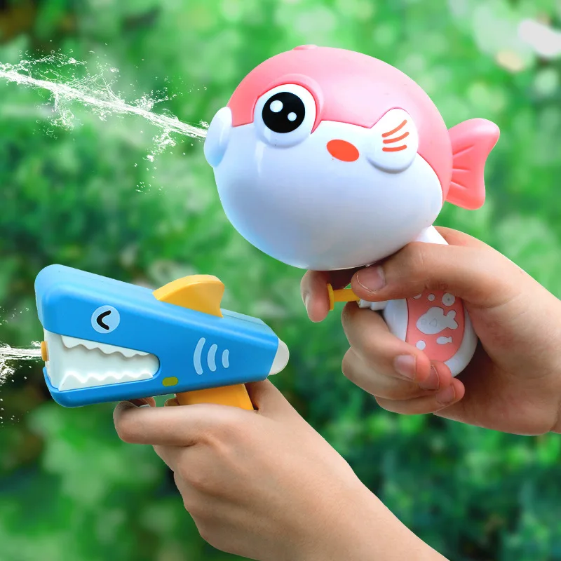 

ODILO Creative Funny Shark Dolphin Pools Toy Cute Animal Series Mini Water Guns for Kids Kawaii Outdoor Water Fun Toys