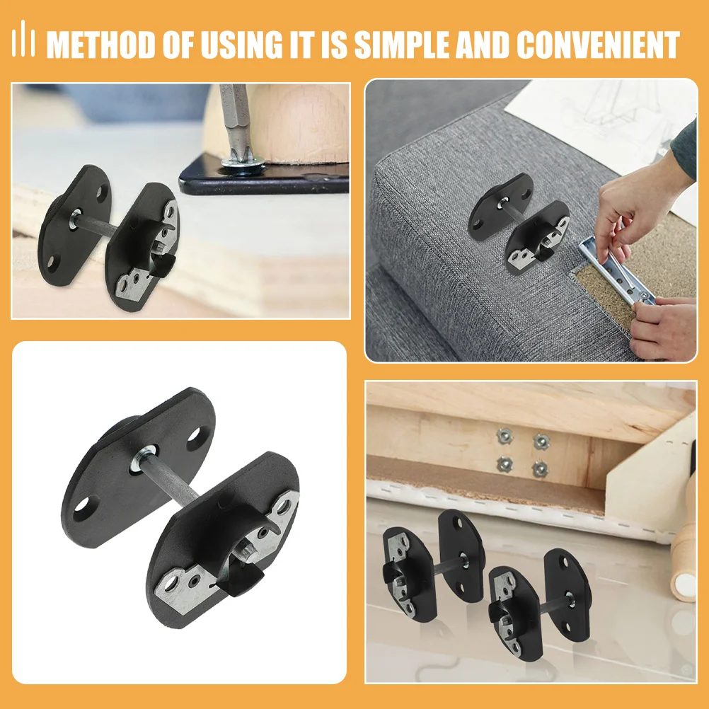 2 Sets Sofa Connector Sectional Couch Connectors Stitching Combination Joints Snap Iron Pe for