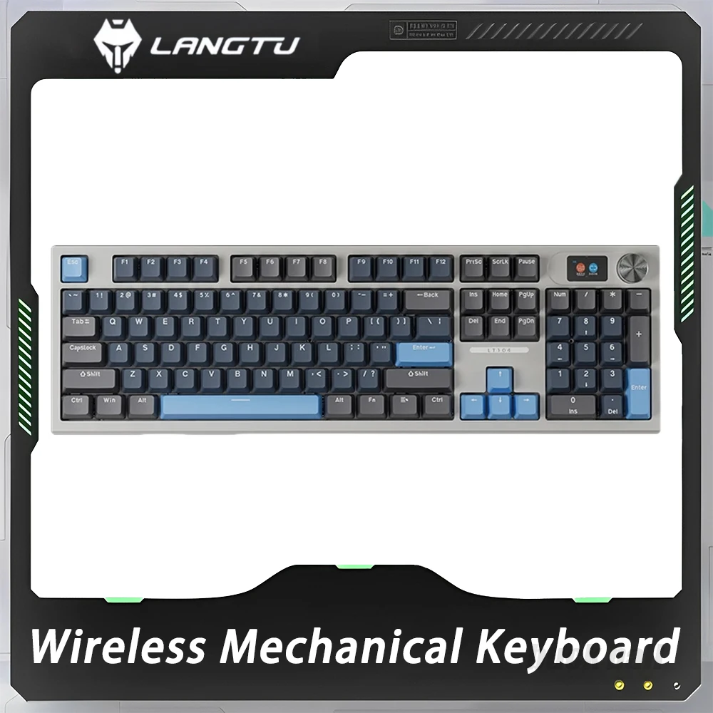 

LANGTU LT104 Mechanical Keyboard Multifunctional Knob Custom Screen Three Mode Wireless Gaming Keyboard RGB 5000mAh Pc Gamer Mac