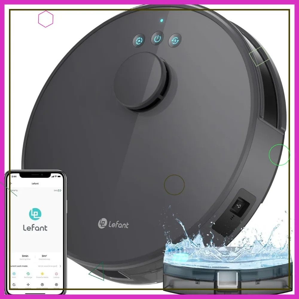 2200Pa Robot Vacuum, 120 Min Runtime, Self-Charging, Slim, Quiet, WiFi/APP/Alexa