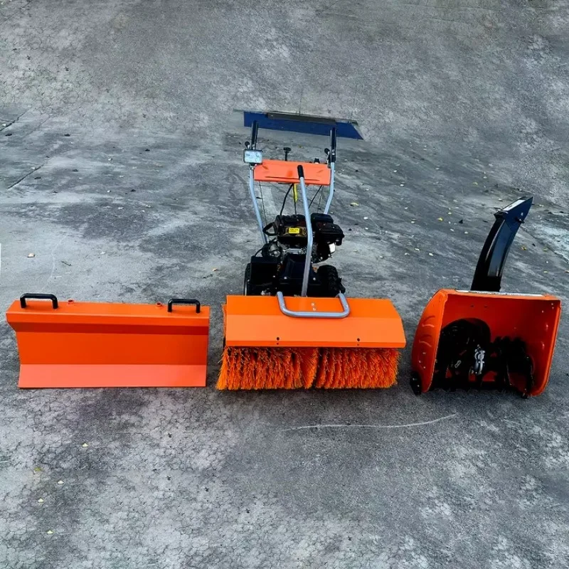 

Electric Start Snow Sweeper 6.5 HP School Airport Sports Field Snowplow Machine Mini Hand Push Self Propelled Snow Blower