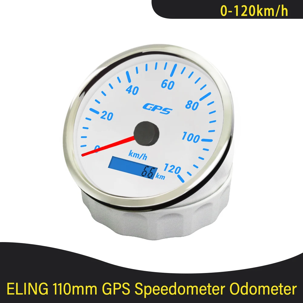 

Universal 110mm GPS Speedometer 0-60km/h 0-120KM/H 0-200km/h with GPS Antenna and 7 Colors Backlight for Boat Truck Car