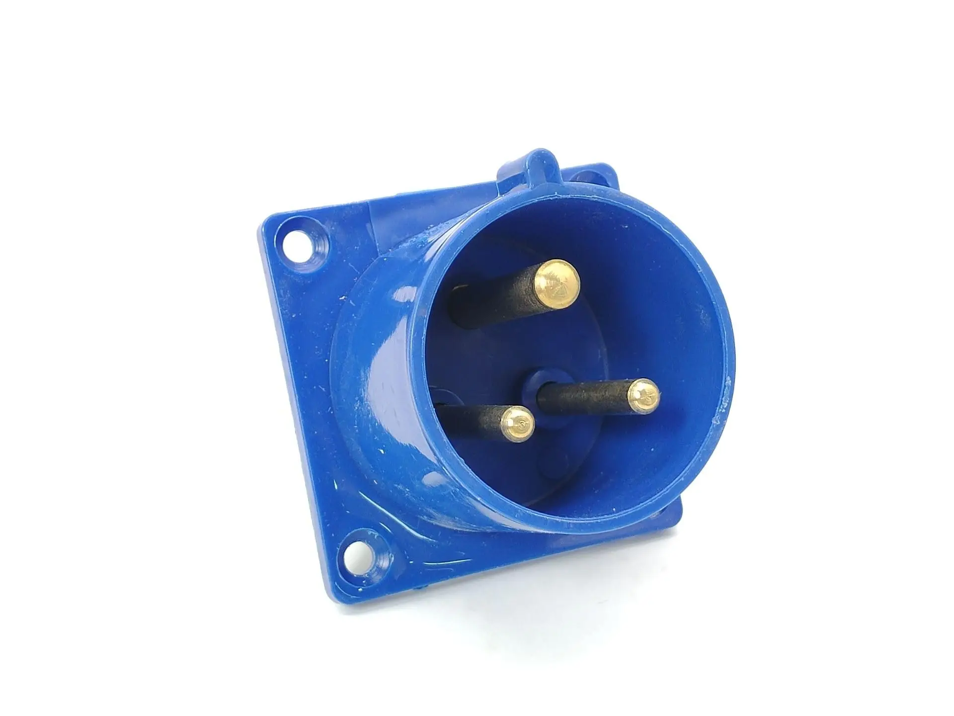 32A 3-Pin IEC60309 Panel Mount Receptacle 220V-250V 50/60Hz 6h 2P+E IP44 Rated Electrical Socket for Panel Installation