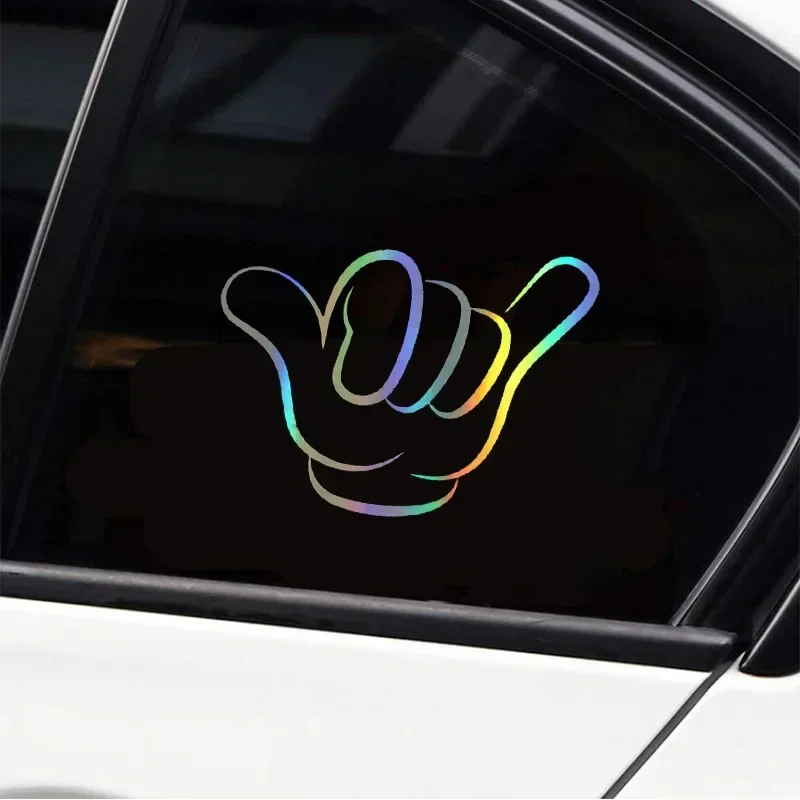 10x7.5cm Shaka Sign Hand Gesture Car Sticker Body Bumper Windows Motorcycle Laptop Wall Vinyl Film Decal Auto Tuning Accessories