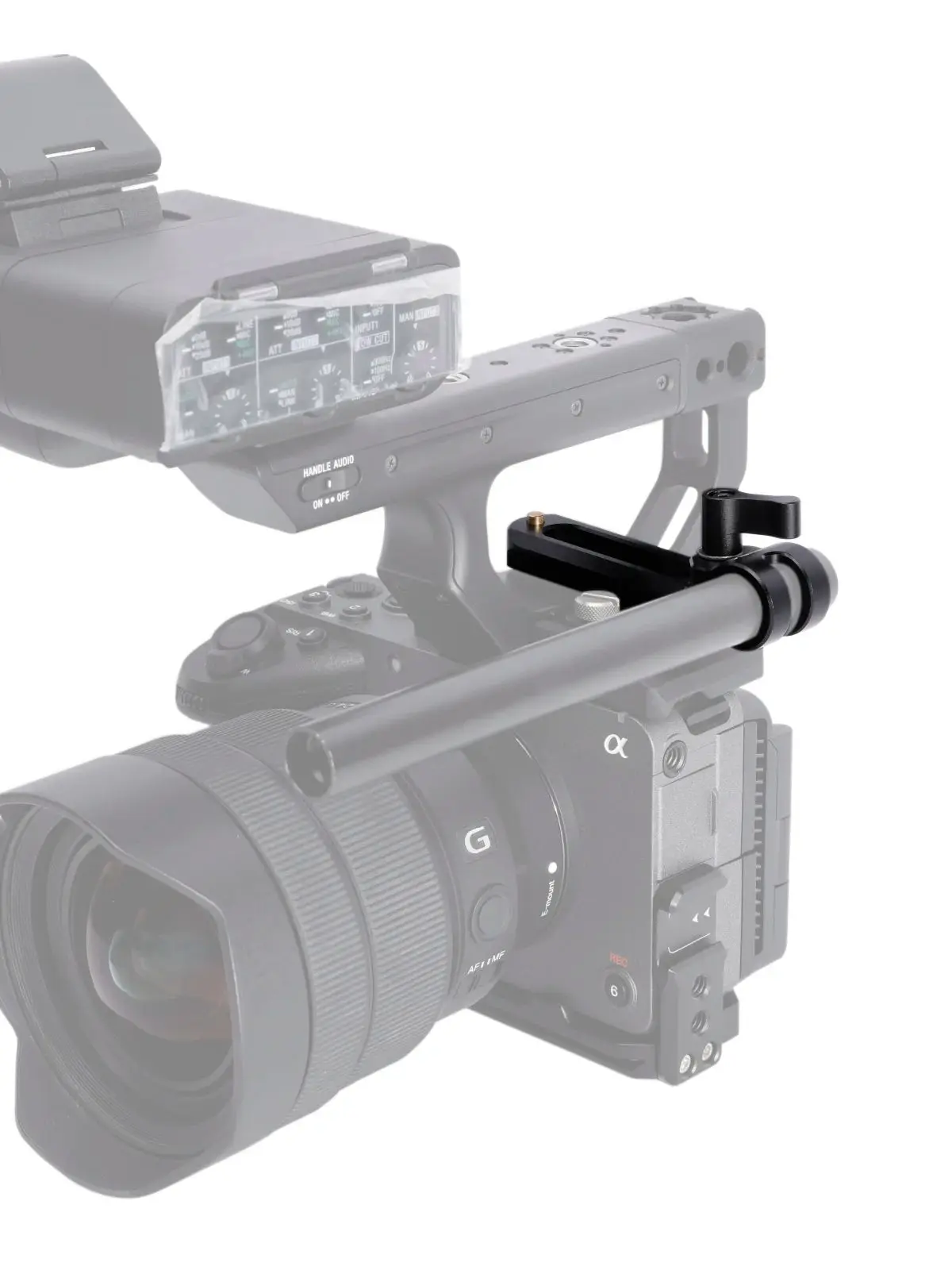 NICEYRIG Uchwyt na pojedynczą szynę 15 mm do szybkozłączki NATO, kompatybilny z mocowaniem EVF, klatką DSLR, uchwytem do tabletu do filmowania. — zdjęcie produktu 7