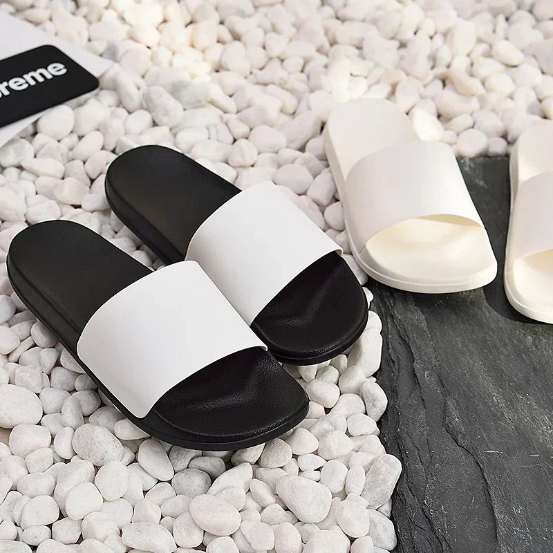 Sepatu kustom sandal pantai pria merek desainer sesuaikan Logo Anda Gambar 3D cetak musim panas Non-slip sandal jepit datar Dropshipping