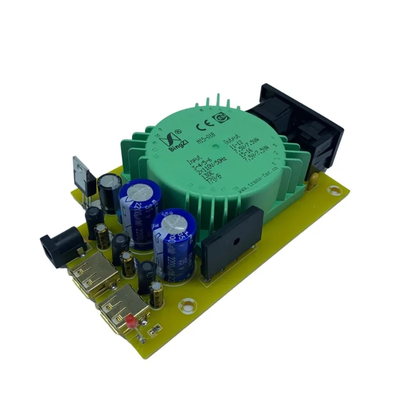 5V USB 15W DC Port Dual Output Fever Linear Power DC Regulated CAS XMO Raspberry Finished Board