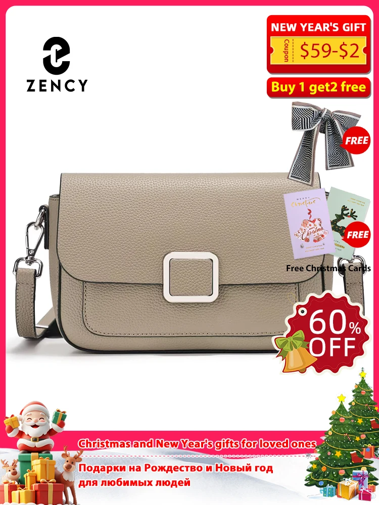 

Zency Premium Design Armpit Bag Women's Genuine Leather Handbag Fashion Square Bag Shoulder Crossbody Gift For Girlfriend Wife