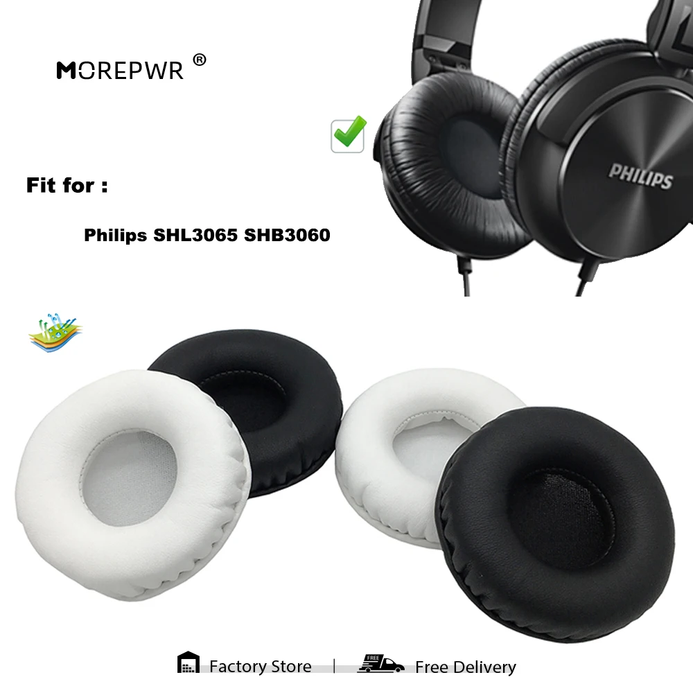 

Morepwr New Upgrade Replacement Ear Pads for Philips SHL3065 SHB3060 Headset Parts Leather Cushion Velvet Earmuff Sleeve Cover