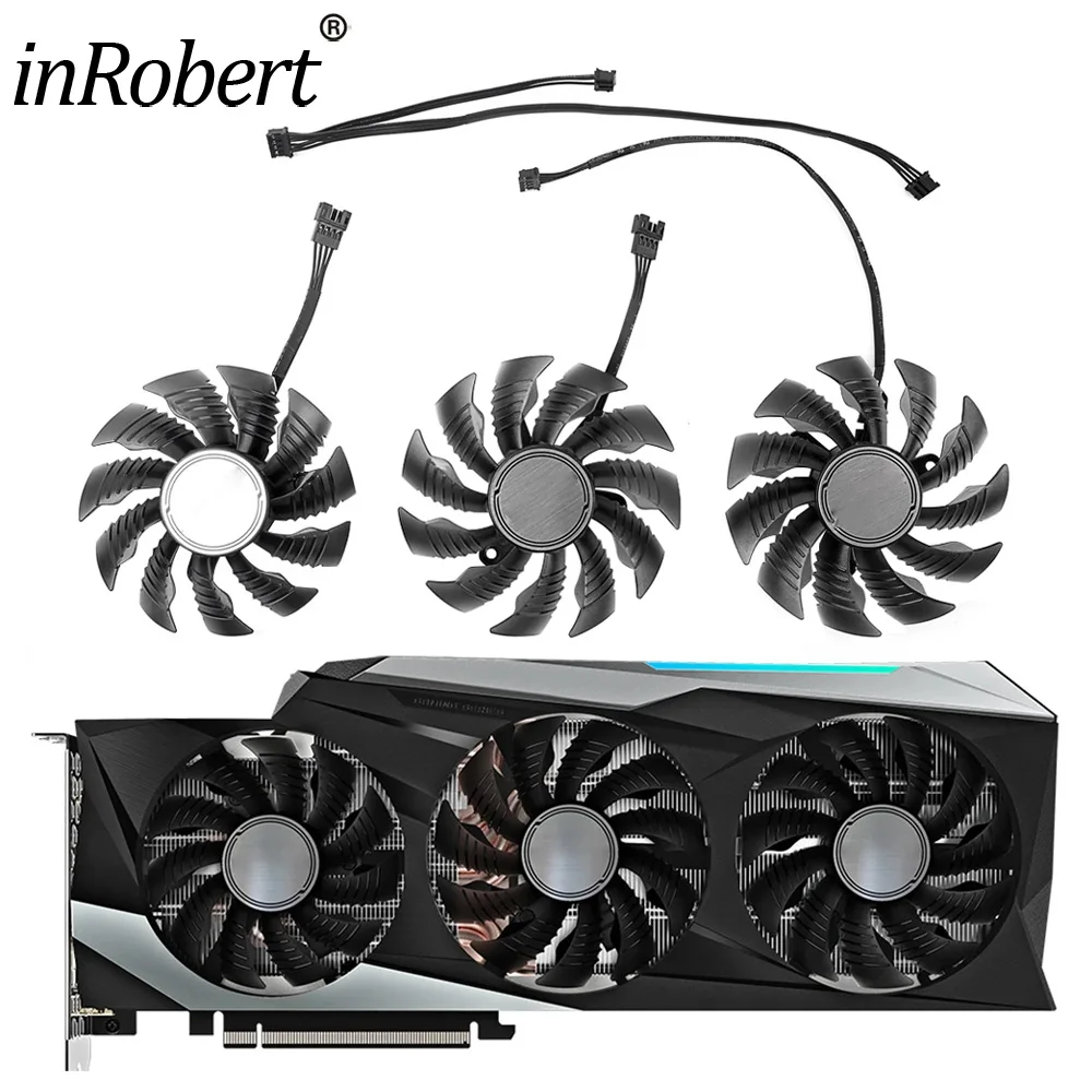 

New 82MM 87MM T128015SU Cooling Fan Replacement For Gigabyte GeForce RTX 3080 3070Ti 3080Ti 3090 EAGLE GAMING видеокарта Fan