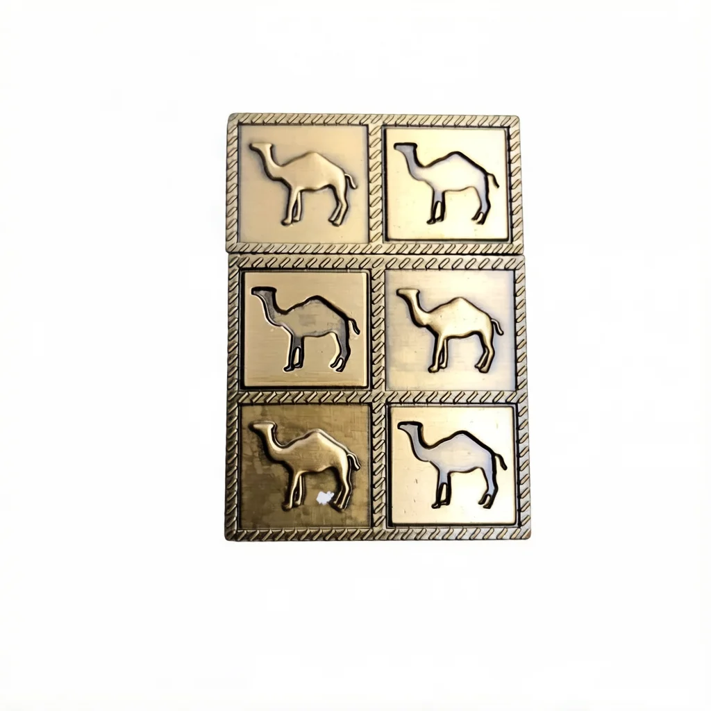 DIY Metal Badge Sticker Decoration Parts Accessories Carving Camels For ZP Zorro Lighters