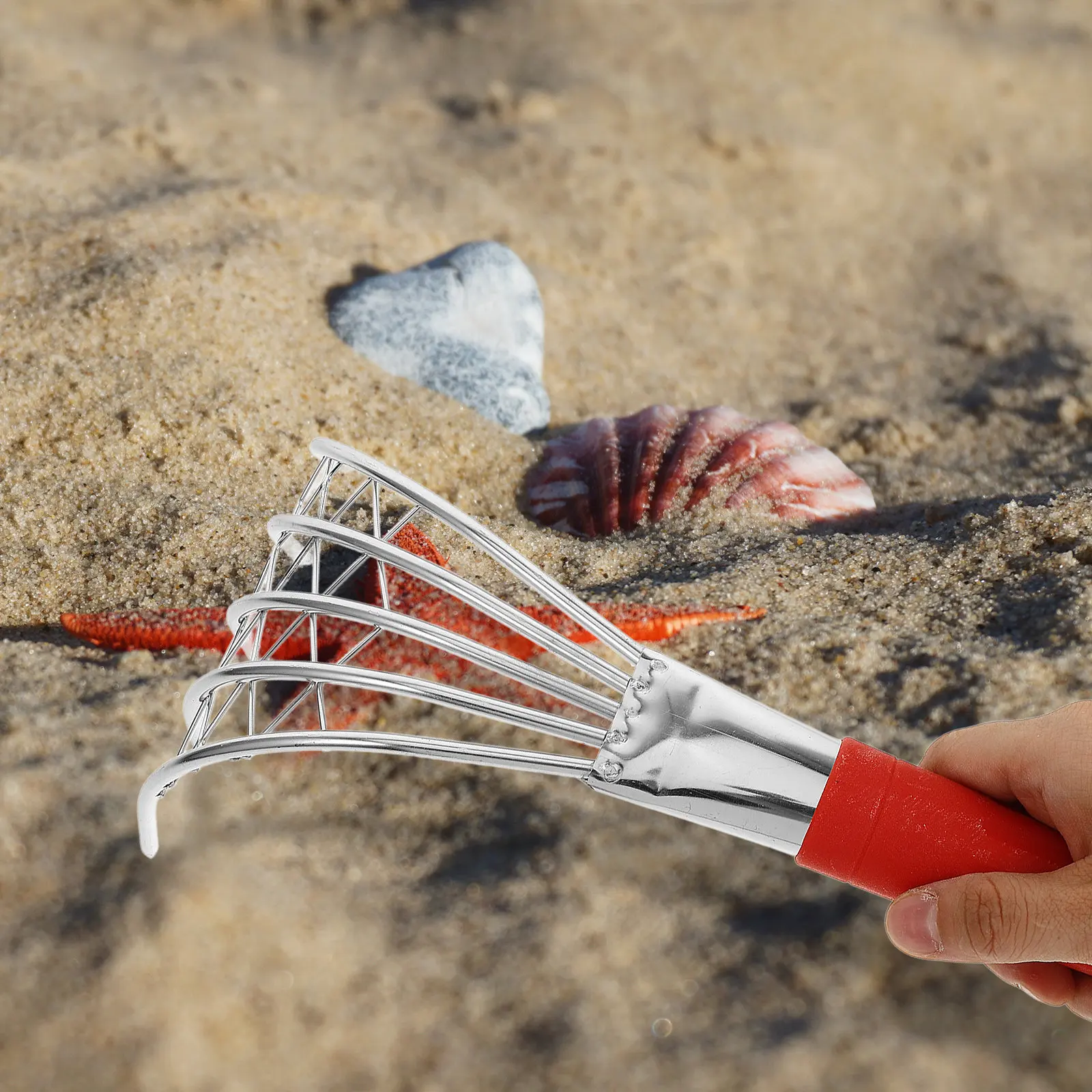 Beach Clam Rake For Beach Combing Outdoor Activities Heavy-duty Steel Set Shell Digging Clamming Oyster