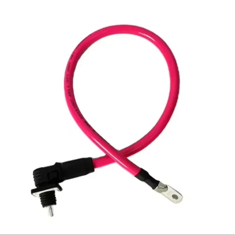 Waterproof Connector Wiring Harness High Voltage Single Core Connector with Flange Mount for New Energy Vehicle Battery Systems