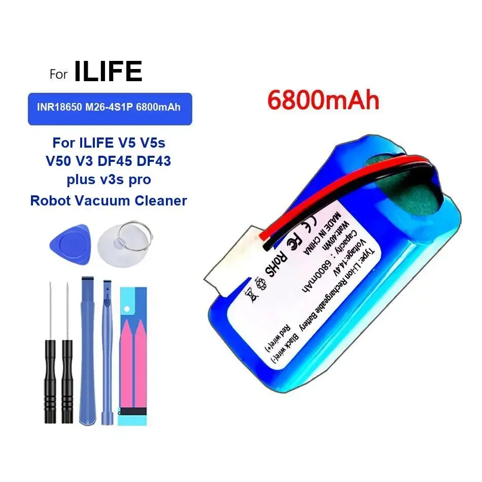 

Высококачественный аккумулятор для робота-пылесоса ILIFE V5 V5s V50 V3 DF45 DF43 plus v3s pro INR18650 M26-4S1P