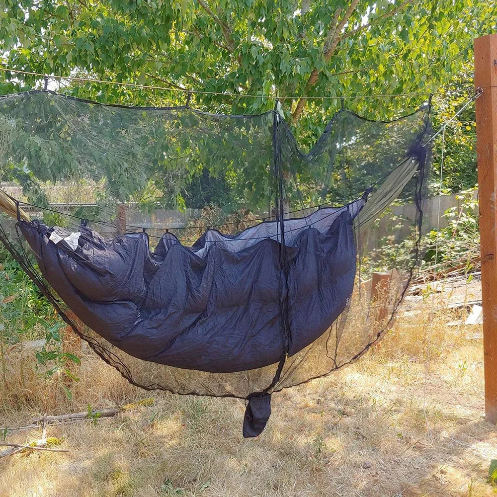 Mosquitera grande para hamaca de acampada, red para insectos que se adapta a todos los tamaños, red ligera de alta calidad, configuración rápida y fácil