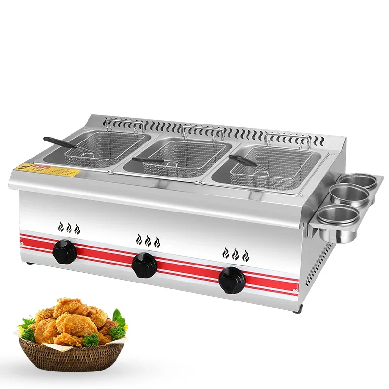 Commercial Kitchen Restaurant Catering Equipment Chicken Potatoes One Can Fat Fryer Gas Fryer