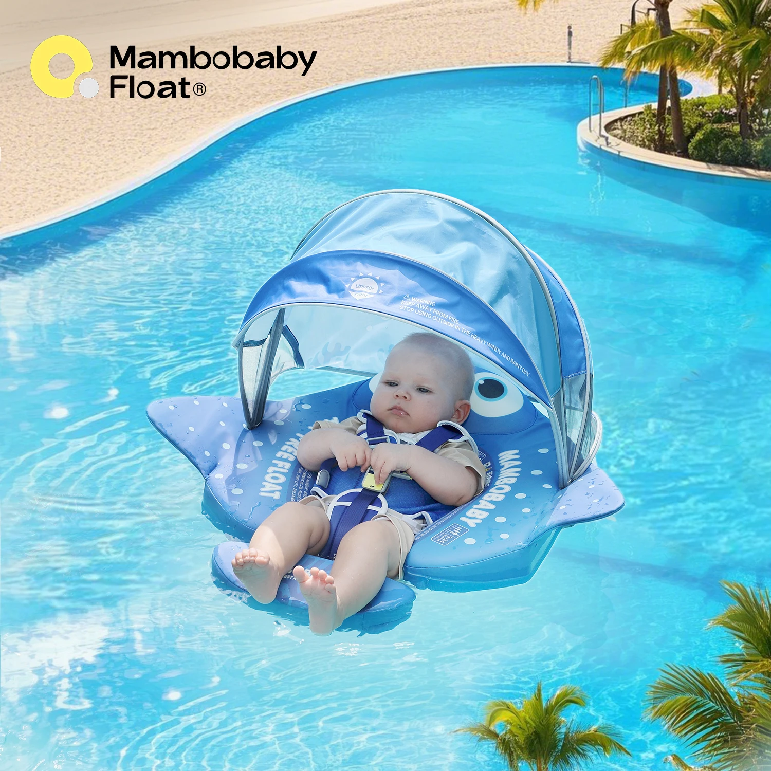 

Mambobaby Float No Burrs No Chafing Conapy Sunshade Globally Certified Safe Design Baby Swim Ring Toddler Pool Float Infant Tube