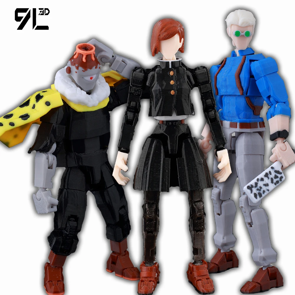 Figura articulada de anime de 9L3D con articulaciones móviles, cabeza de Olcano, personaje de un solo ojo, estatua coleccionable de personajes en uniforme escolar, juguetes coleccionables.