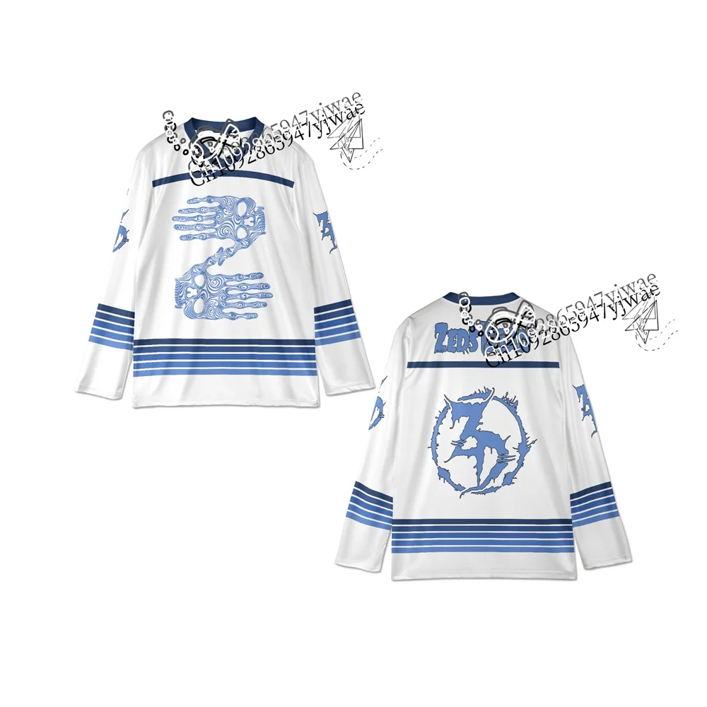 Basshead Y2k Hockey Jersey 2026 Zeds Dead Sweatshirt Atmungsaktives Schnelltrocknendes Oberteil Fan-T-Shirt Herbst Herren Damen Langarm-T-Shirt – Detail 5
