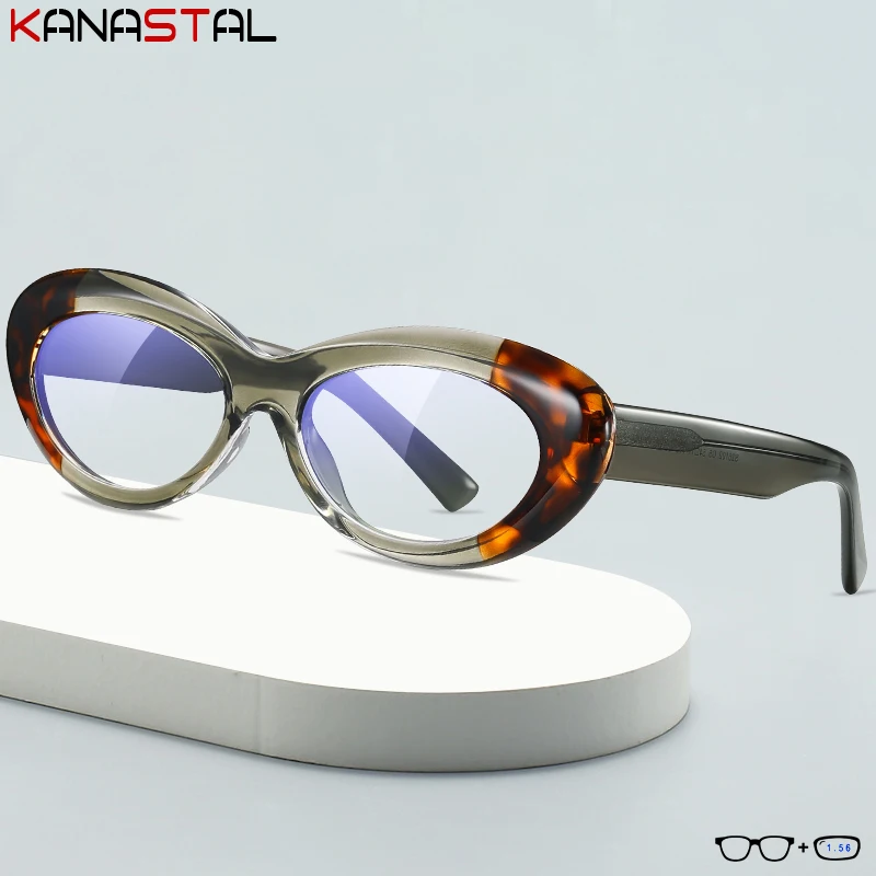 Women Glasses Prescription CR39 Optic Lenses Myopia Reading Eyewear Blue Light Blocking Computer Goggle Acetate Eyeglasses Frame